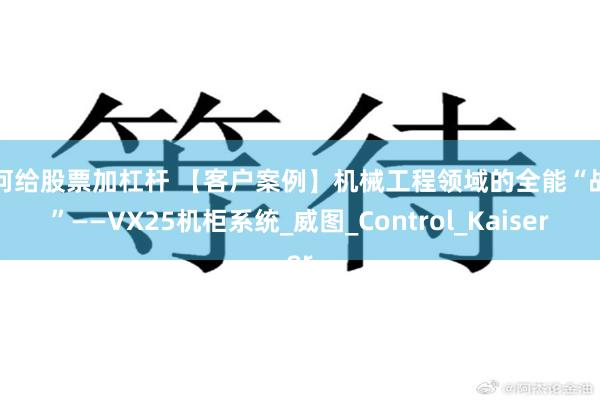 如何给股票加杠杆 【客户案例】机械工程领域的全能“战甲”——VX25机柜系统_威图_Control_Kaiser