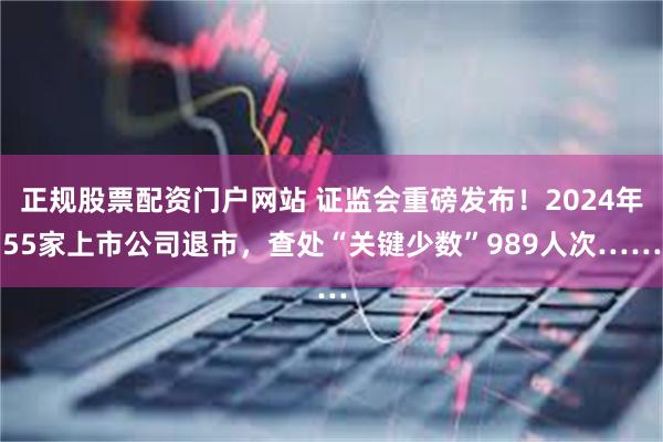 正规股票配资门户网站 证监会重磅发布！2024年55家上市公司退市，查处“关键少数”989人次……