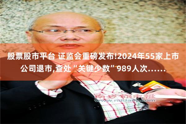 股票股市平台 证监会重磅发布!2024年55家上市公司退市,查处“关键少数”989人次……