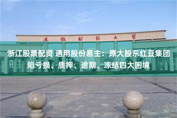 浙江股票配资 通用股份易主：原大股东红豆集团陷亏损、质押、逾期、冻结四大困境