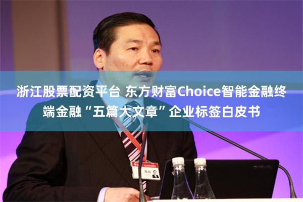 浙江股票配资平台 东方财富Choice智能金融终端金融“五篇大文章”企业标签白皮书
