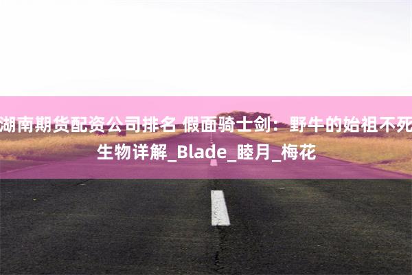 湖南期货配资公司排名 假面骑士剑：野牛的始祖不死生物详解_Blade_睦月_梅花