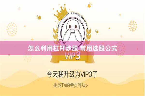 怎么利用杠杆炒股 常用选股公式