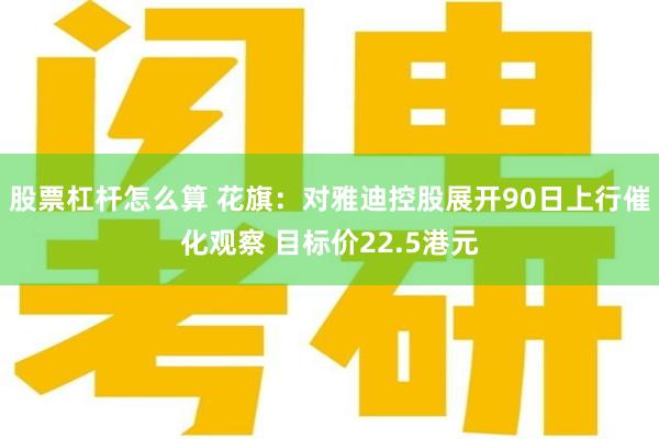 股票杠杆怎么算 花旗：对雅迪控股展开90日上行催化观察 目标价22.5港元