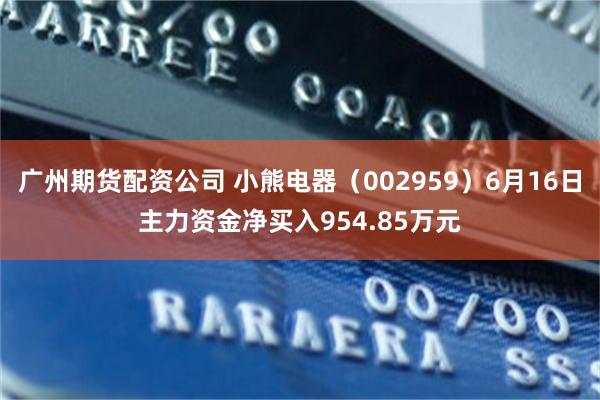 广州期货配资公司 小熊电器（002959）6月16日主力资金净买入954.85万元