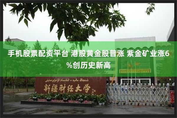 手机股票配资平台 港股黄金股普涨 紫金矿业涨6%创历史新高