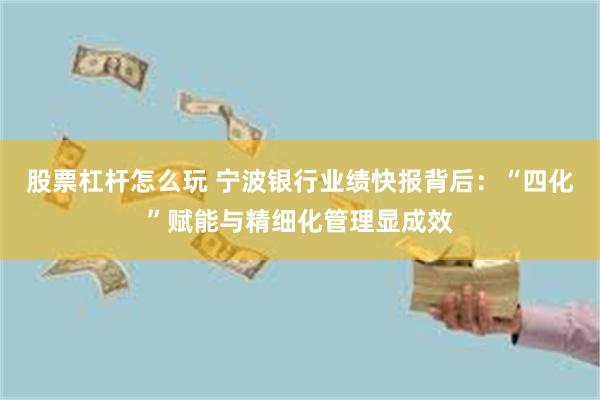 股票杠杆怎么玩 宁波银行业绩快报背后：“四化”赋能与精细化管理显成效