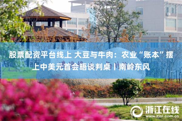 股票配资平台线上 大豆与牛肉：农业“账本”摆上中美元首会晤谈判桌丨南岭东风