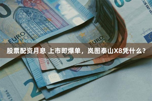 股票配资月息 上市即爆单，岚图泰山X8凭什么？