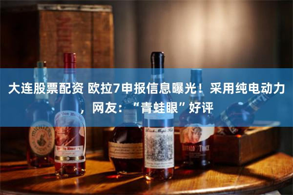 大连股票配资 欧拉7申报信息曝光！采用纯电动力，网友：“青蛙眼”好评