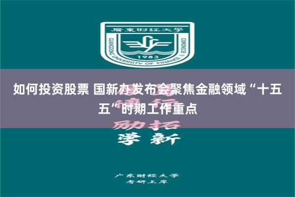 如何投资股票 国新办发布会聚焦金融领域“十五五”时期工作重点