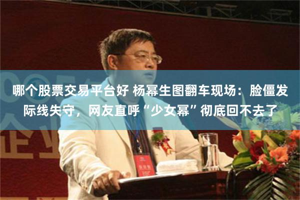 哪个股票交易平台好 杨幂生图翻车现场：脸僵发际线失守，网友直呼“少女幂”彻底回不去了